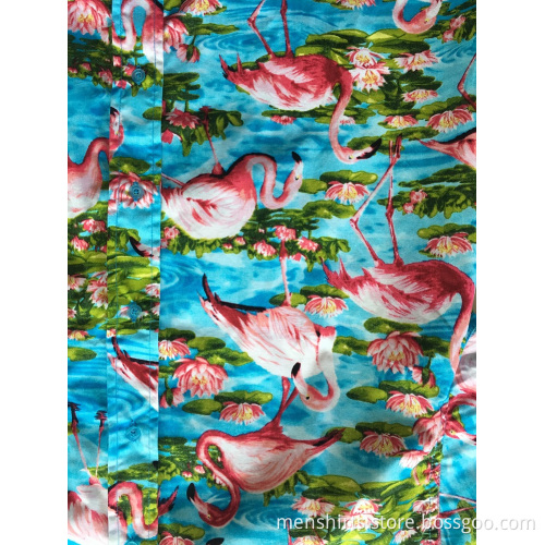 Cotton Printing Hawaiian Shirt Beach Casual